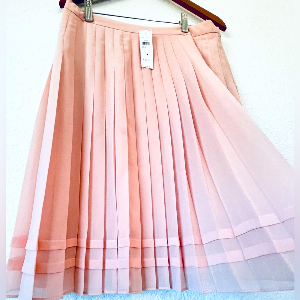 ✨ANN TAYLOR✨ Pink pleated skirt Brand New With Tag Size 10
